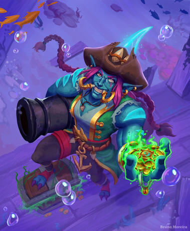 Captain Hooktusk - Hearthstone fanart